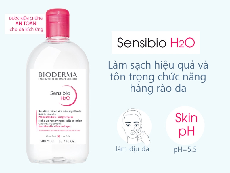 Bioderma Sensibio H2O (Nắp Hồng)