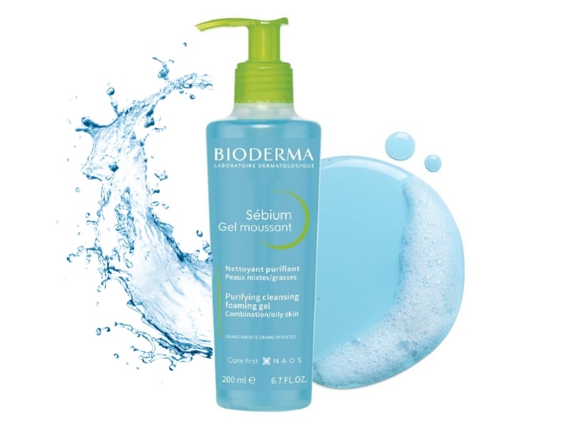 Gel rửa mặt tạo bọt cho da hỗn hợp và da dầu Bioderma Sebium Gel Moussant