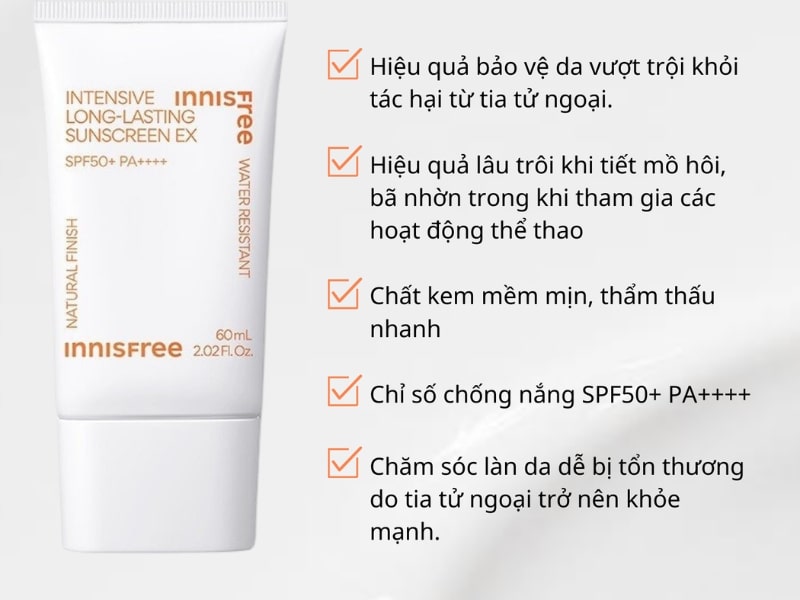 công dụng của kem chống nắng Innisfree vàng